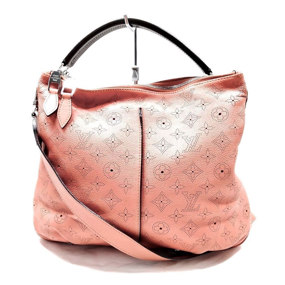Auth Louis Vuitton Pink Monogram Empreinte LV Mahina Selene PM Tote - Picture 3 of 14